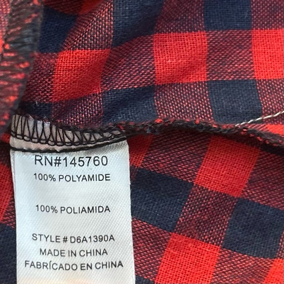 IJOAH Red and Blue Plaid Shirt Dress - Picture 11 of 11